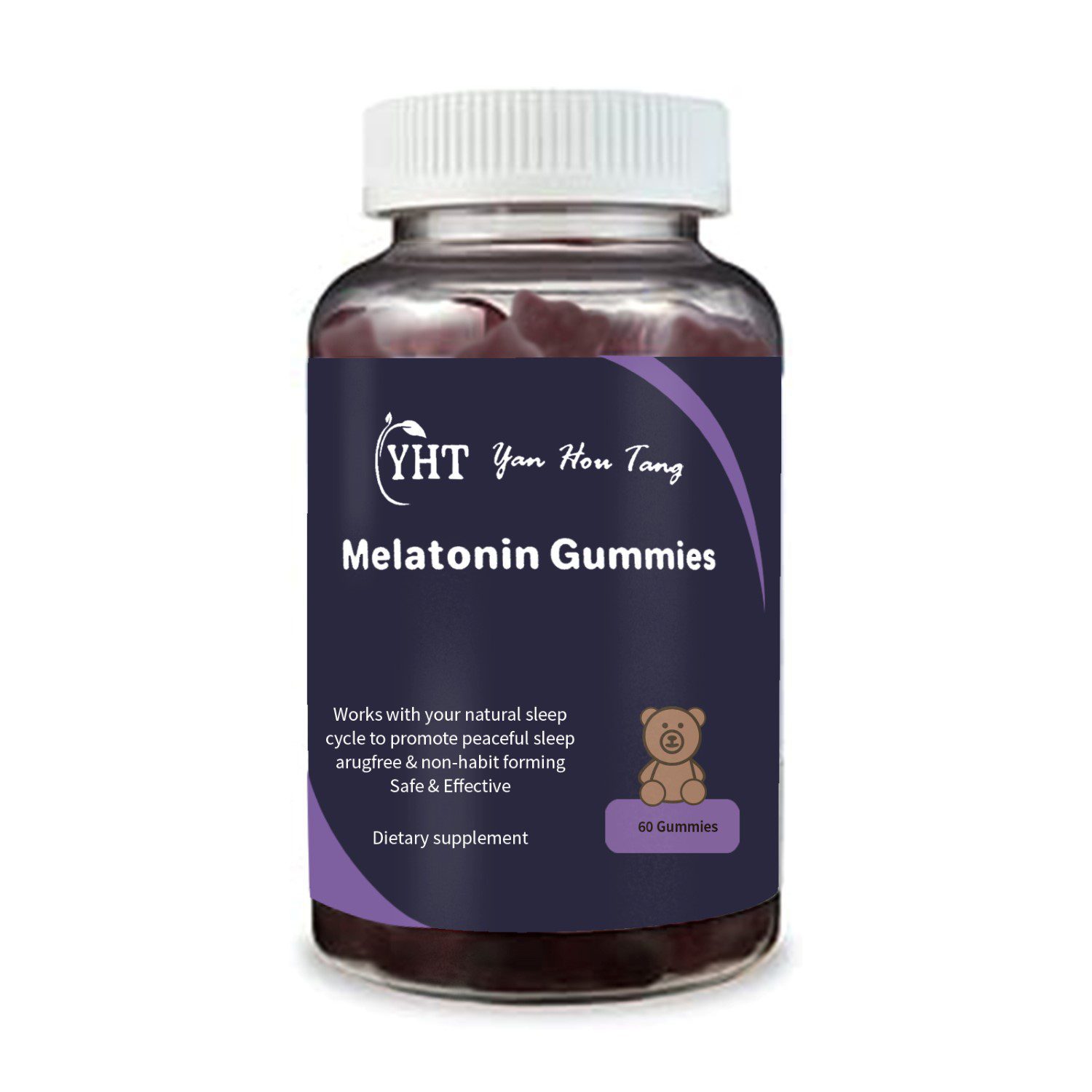 Sleep gummies (1) YHT Melatonin Gummies Restful Sleep Blackberry Flavor - Image 1