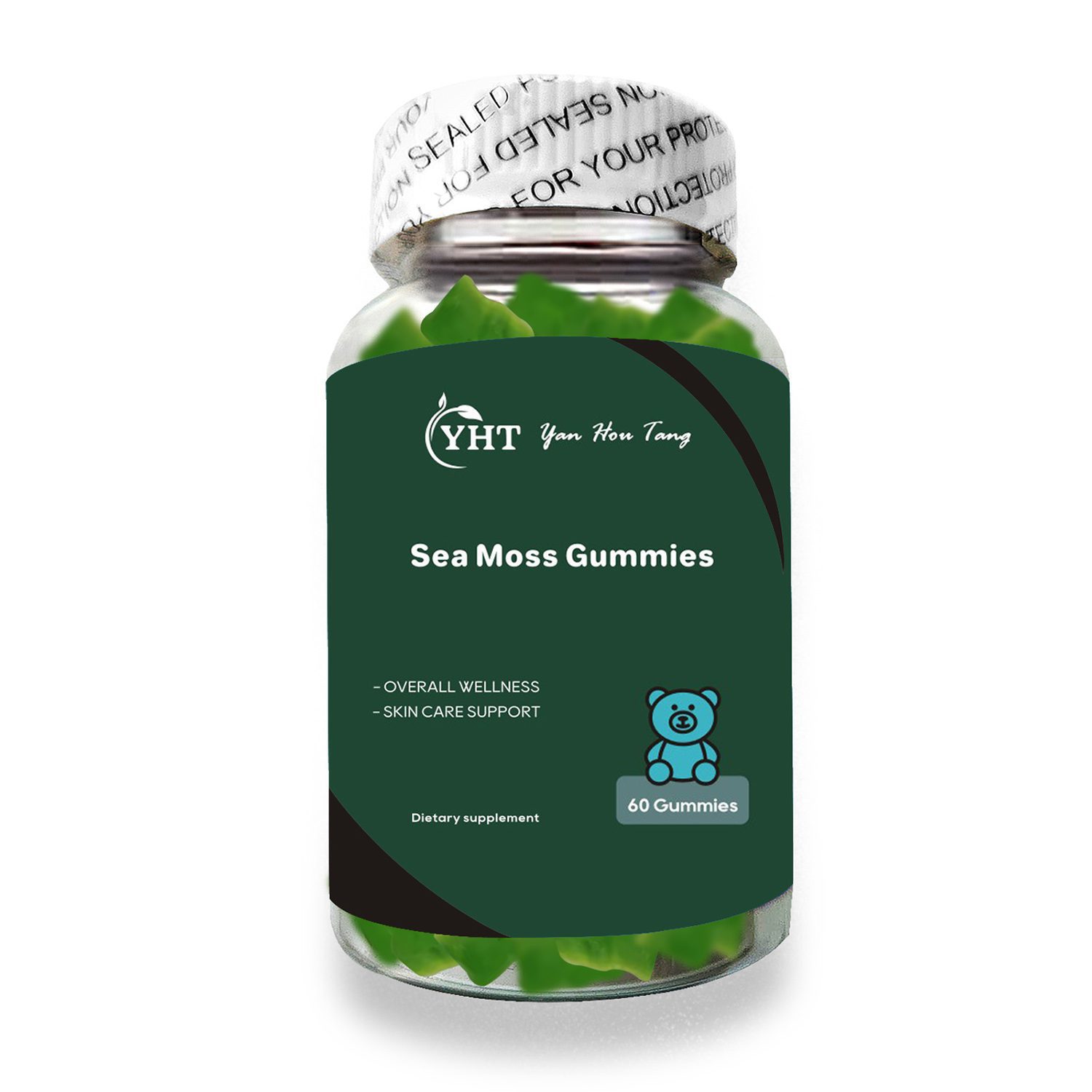 海藻 YHT Irish Sea Moss Gummies Bladderwrack Burdock Gut Healthy Immune - Image 1