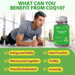YHT Coenzyme Q10 Gummies Omega 3 Vitamin B12 Zinc Magnesium Antioxidant Support - Image 6
