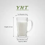 YHT Crystal Mug Cup Glass Beverage Coffee Tea Milk Beer Water 360ml 12.7o - Image 2