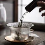 YHT Chinese Gaiwan Crystal Traditional Glass Tea Bowl Cup Saucer Lid 200ml 7oz - Image 4