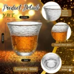 YHT Crystal Clear Glasses Tea Cups Tasting Drink Shot Wine Sake Wiskey 45ml - Image 5