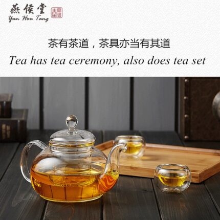 Simple Transparent Glass Tea Pot 1000ml