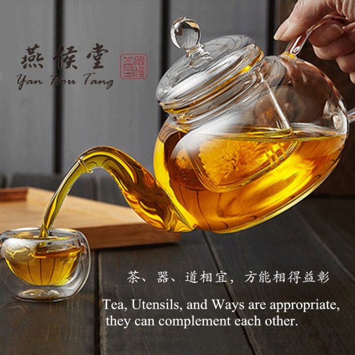 Simple Transparent Glass Tea Pot 1000ml