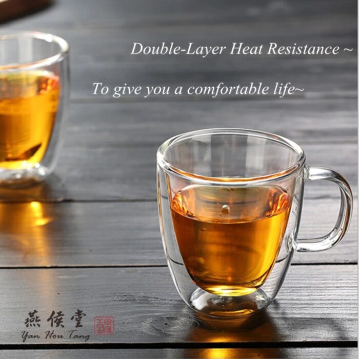 Transparent Double Glass Mug Cup 250ML