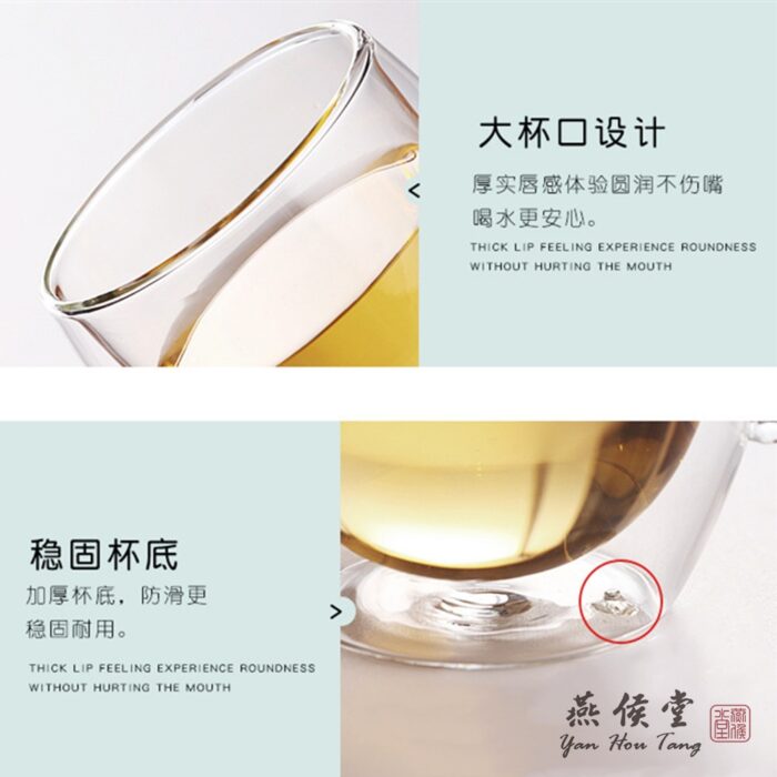 Transparent Double Glass Mug Cup 250ML