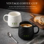 YHT Stone Texture Luxury Mug Cup Spoon Drink Tea Water Coffee 325ml - Image 6