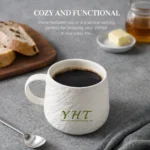 YHT Stone Texture Luxury Mug Cup Spoon Drink Tea Water Coffee 325ml - Image 5